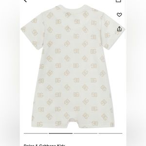Dolce & Gabana Baby Unisex Print Cotton Playsuit